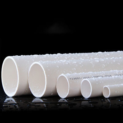 Yapışkanlı Beyaz PVC Drenaj Borusu Kalınlaştırılmış DN40 DN63 UPVC Plastik İçme Suyu Borusu