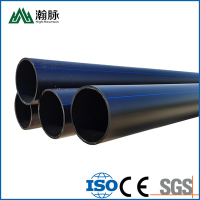 Siyah Mavi Renkli HDPE Plastik Su Temini Borusu PN16 PE100 DN1000mm
