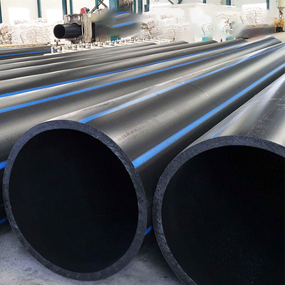 14001 Mavi çizgili sertifikalı HDPE su boruları