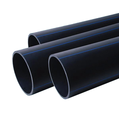 Özel Boyut HDPE Su Teslimi Boruları Kalınlığı 2.3mm-117.6mm Mavi Ya da Mavi Şeritli Siyah