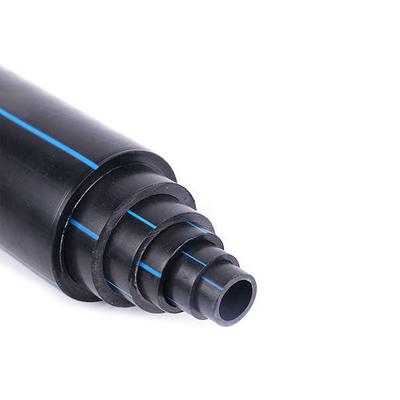 Su Teslimi ve İdrasi PE HDPE ham maddenin yapımı 2.3mm-117.6mm kalınlığında HDPE su kaynağı boruları