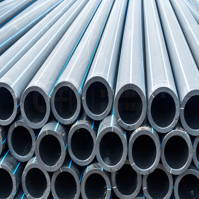 5.8m/11.8m/1.25mpa-2.5mpa basınç ve -40C'den 60C'ye kadar sıcaklık aralığı ile özel HDPE su tedarik boruları